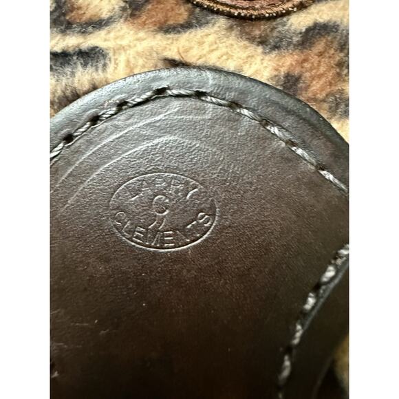 Larry Clements Leopard Belt M/L Leather Studded Handcrafted Wide Western Boho - Picture 2 of 10